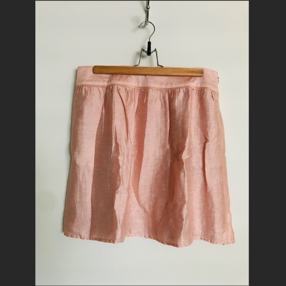 Loft peach pink short A-line mini skirt size 8 - Picture 4 of 7
